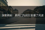 深度揭秘：黑料门为何引发爆了风波