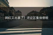 网红又出事了？评论区集体傻眼