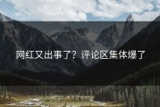 网红又出事了？评论区集体爆了