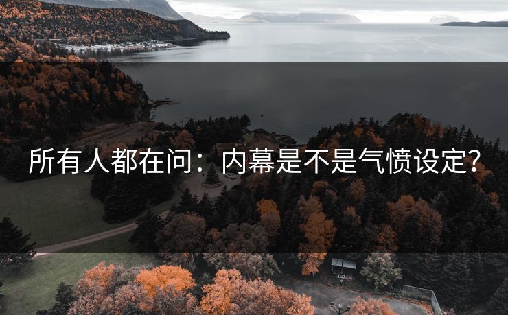 所有人都在问：内幕是不是气愤设定？