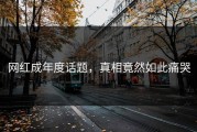 网红成年度话题，真相竟然如此痛哭