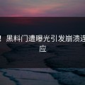 突发！黑料门遭曝光引发崩溃连锁反应