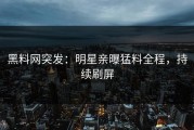 黑料网突发：明星亲曝猛料全程，持续刷屏