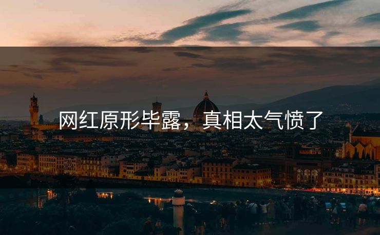 网红原形毕露，真相太气愤了