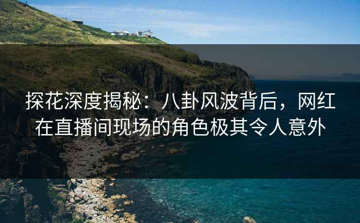 探花深度揭秘：八卦风波背后，网红在直播间现场的角色极其令人意外